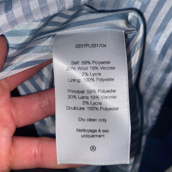 ORIA Dickey Jacket Blazer VERONICA BEARD Blue/Navy Double-Breasted Button Size 4 - Picture 3 of 16